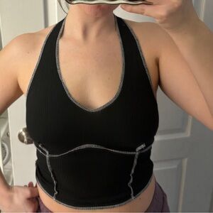 Black Halter Top